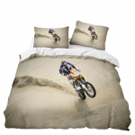 3D mootorratta teki- ja padjap&uuml;&uuml;r, 2/3 osa retrostiilis mootorratta voodipesukomplekt EU135 * 200 pehme ja kergesti puhastatav kodukaunistus poistetubadesse Baby 100x135cm