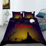 Halloweeni kodu voodipesukomplekt Voodipesukomplekt Voodipesukomplekt Padjakate Voodipesukomplekt Tekikott AU King Eriti suur kodu voodipesu komplekt Baby 100x135cm