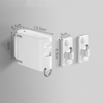 N&auml;htamatu minipesuriide plastikust libisemisvastased tuulekindlad lahedad riided koos v&auml;ljas kokkupandavate rippuvate riietega valge