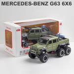 1/28 skaala AMG G63 6X6 pikapauto survevalatud automudeli m&auml;nguasi, tagasit&otilde;mmatav m&auml;nguasi koos heli ja valgusega lastele v&auml;ikelastele poistele t&uuml;drukutele m&otilde;eldud kingituste kollektsioon 1/28-19x8.7x8.5cm roheline