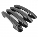 black carbon fibre car Side Door Handle bowl  cover trim For TOYOTA HILUX REVO Rogue Rocco Invincible 2016 2017 without smart entry