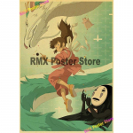 Miyazaki Hayao animefilmide kollektsioon The Wind Rises/Totoro/Spirited Away/Howl Moving Castle plakat toakaunistuse seinakleebiste jaoks 42x30cm