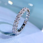 Mood 18K Valge Kuld Safiir Korund S&otilde;rmus Naistele Kihlumise Aastap&auml;eva Kingitus 925 Sterling H&otilde;be Peen Ehted 9