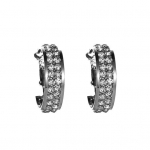 1 Paar Huggie K&otilde;rvar&otilde;ngad Rhinestone Decor C-kujuline R&otilde;ngas K&otilde;rvar&otilde;ngad K&otilde;rvakaunistus Ehted Allergiavastane Poleeritud