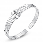 Reguleeritav lilledega k&auml;ev&otilde;ru 925 Sterling H&otilde;bedane naiste mansett K&auml;ev&otilde;ru Luksuslik Disainer Ehted J&otilde;ulud hulgim&uuml;&uuml;k