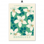 Lilleturu plakat Pariis London New York Botaanika Lillejoonistus Seinakunst Print L&otilde;uendimaal Kaasaegne elutuba Kodukaunistus A4 21X30cm No Framed