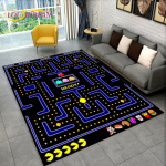 Pacman Retro Classics m&auml;ngum&auml;nguvaip, vaibavaip kodu elutoa jaoks, laste magamistoa diivan, uksematt, libisemiskindel p&otilde;randamatt 40cm x 60cm