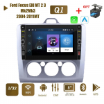 8-tolline Android-autoraadio Ford Focus EXI MT AT 2 3 Mk2 Mk3 jaoks 2004-2011 Nupunupuga Multimeediumipleier Navigatsioon GPS Carplay 2+32GB 1+32GB,A