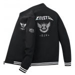 S&uuml;gis uus meeste mantel Lendav jope Tikitud pesapalli jope 2XL must