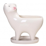 Suurep&auml;rane lillepott kuumakindel, vastupidav multikas valge