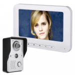7-tolline LCD juhtmega videouksetelefon visuaalne video sisetelefoni valjuh&auml;&auml;ldi sisetelefoni s&uuml;steem veekindla v&auml;lise IR-kaamera uksekellaga 265-818MKW11