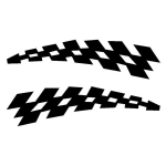 2 TK autokleebised Checker Flag Racing Creative Decoration Kriimustuste kleebised 20x11cm-2PCS must
