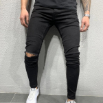 Meeste venivad kitsad teksad Meeste rebenenud teksad S must