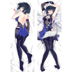 M&auml;ng Genshin Impact Yelan Cosplay kehapadjap&uuml;&uuml;r Dakimakura &uuml;mbris, kahepoolne pikalt kallistav kehapatja padjap&uuml;&uuml;r 40x120cm