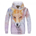 Kevad-s&uuml;gis kapuutsiga dressipluus 3D digitaalprintimisega Unisex kapuutsid Meeste Naiste Hunt Mood Lahtine Pullover S