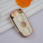 Uus Smart TPU autov&otilde;tme korpuse kaane pult BMW E60 E61 E70 E81 E87 E90 E91 E92 X1 X5 X3 1 3 5 6 seeria Z4 kaitsekesta jaoks Key Case valge