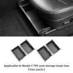 LUCKEASY Tesla Model Y 2017-2023 jaoks Istmealune hoiukast Korraldaja Sahtel Hoidik TPE Hoiustamine Alumine Kast Autotarvikud MY-ST14PCS4
