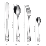 4 tk laste s&ouml;&ouml;gin&otilde;ud roostevabast terasest nuga kahvel lusikas s&ouml;&ouml;giriistade s&ouml;&ouml;giriistade komplekt h&otilde;be