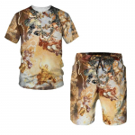 Uus 3D Prinditud Meeste T-s&auml;rgid L&uuml;hikesed p&uuml;ksid Vintage meeste l&uuml;hikeste varrukatega O-kaelusega Tee Suvine Oversize T-s&auml;rgi komplektid Meeste dressid S