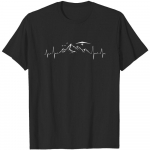 Hang Gliding Pilot Heartbeat EKG Unisex T-s&auml;rk S