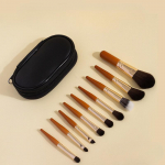 9tk Mini kaasaskantavad meigipintslid Short Stick lauv&auml;rvi peitepulk lahtise puudriga viimistluspintslid algajatele reisiv meigipintslite komplekt