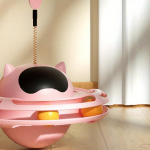 Interaktiivne kassitrumliga plaadim&auml;ngija sulgede ja l&otilde;bustusplaadiga sinine