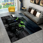 Autotraktori seeria mustriga veoautode ala vaip, vaipvaip kodu elutoa diivani uksemati sisekujunduseks, laste libisemiskindel 3D p&otilde;randamatt 120cm x 160cm