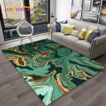 Luksuslik must roheline kuldne marmorist 3D vaibavaip koduseks elutoa diivani uksemati sisekujunduseks, lasteala vaip libisemiskindel p&otilde;randamatt 200x160cm