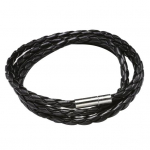 Vintage naiste meeste mitmekihiline punutud nahast mansett k&auml;ev&otilde;ru k&auml;ev&otilde;ru kingitus must