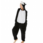 Kigurumi Animal Cosplay kapuutsiga kombinesoon pidžaama meeste naiste pikkade varrukatega talvine soe Rompe magamisriided Panda Lion, leopard, elevant, sebra, tiiger cosplay XL