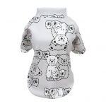 Lemmikloomade suvine T-s&auml;rk Multifilmi varrukad Kahe tr&uuml;kiga l&uuml;hikesed hingavad dekoratiivsed jalad Pehme pullover Masinaga pestav kutsikariided Lemmikloomatarbed L hall