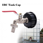 1000L IBC paagi adapteri j&auml;me keermega 60 mm kuni 15 mm veepistiku liitmik must