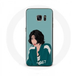 &Uuml;mbris Samsung Galaxy S7 Edge Squid m&auml;ngule Kang Sae Byeok Fanart n&auml;ojoonistus