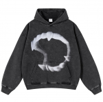 2024 Streetwear Animal Teeth Graphic Unisex kapuuts S must