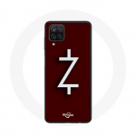 &Uuml;mbris Samsung Galaxy A12 Ozark Season 4 Logo Z valge punase taustaga