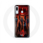 &Uuml;mbris Samsung Galaxy A40 Stranger Thingsi plakatimeeskondade f&auml;nnikunsti 4. hooajale