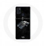 Coque pour Samsung Galaxy A21S Game of Thrones Saison 8 Le Tr&ocirc;ne de Fer La maison Stark Logo L'hiver