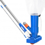 K&auml;eshoitav basseini joapuhasti eemaldatavate varrastega, ei vaja voolu. Kaasaskantav basseini lehtede tolmuimeja sinine