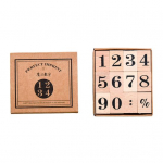 Templinumbrid Inglise Kuud N&auml;dalad Korduvkasutatav puidust vintage kursiiv pitser kontoris A