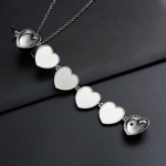 S&uuml;damekujuline maagiline 8 foto ripats ingli tiibade karbiga kaelakee m&auml;lu ujuv medaljon Perepaar armas kingitus Heart-Shaped E gray