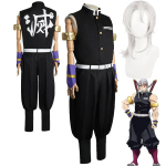 Tengen Cosplay Anime Deemonite tapja Kimetsu No Yaiba Cosplay Kost&uuml;&uuml;m Uzui Tengen Uniform h&otilde;bedane parukas Halloweeni kost&uuml;&uuml;mid L-(Costume+Wig)