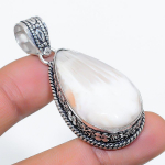 Natural Scolecite Gemstone 925 Steling Silver Jewelry Pendant 2.05 d4p19
