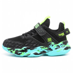 Poiste spordijalatsid on hingavad &uuml;likerged kamuflaažid Moodsad t&uuml;drukute spordijalatsid lastele 28 roheline/must