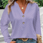 IHUASU Kevadsuvi naistemood vabaaja &uuml;hev&auml;rviline n&ouml;&ouml;biga V-kaelusega pikkade varrukatega S valge