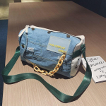 Mood Denim Naiste &otilde;lakotid Suure mahutavusega reisikott Disainer naiste kotid Luksuslikud sinised teksad Crossbody kott Naiste suur rahakott roheline