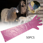50 Pieces Disposable Gloves Vet Glove for Hunting Fishing Cleaning Aquariums red punane