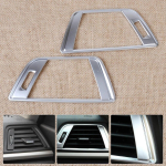 beler Silver Chrome Dashboard Side Air Vent Outlet Trim Cover Fit for BMW 3 4 Series F30 F31 F32 F34 F35 F36 2014 2015 2016 gray