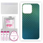 apgo Protective Skin Sticker for the back compatible with Apple iPhone 13 Pro, Wrap Film, Foil, Vinyl - Pattern Carbon Chameleon CAKA1