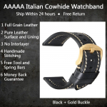 Luksuslik k&auml;sitsi valmistatud kellarihm Ehtsast lehmanahast kellarihm koos liblikpandlaga k&auml;ev&otilde;ruga Hamiltoni SEIKO Citizeni kellarihmadele 23mm