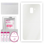 apgo Protective Skin Sticker for the back compatible with Samsung Galaxy A8+ (2018), Wrap Film, Foil, Vinyl - Pattern Matte Transparent